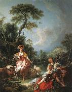 Francois Boucher A Summer Pastoral oil